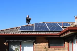 Buy Wise inspector checking a Melbourne roof during a building inspection