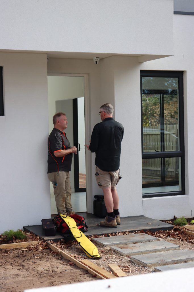 Buy Wise inspectors on site at a Melbourne property
